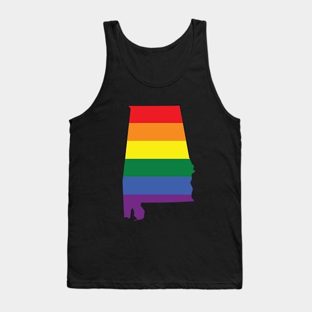 Alabama state LGBT Pride shirt Tank Top by FiftyStatesOfGay